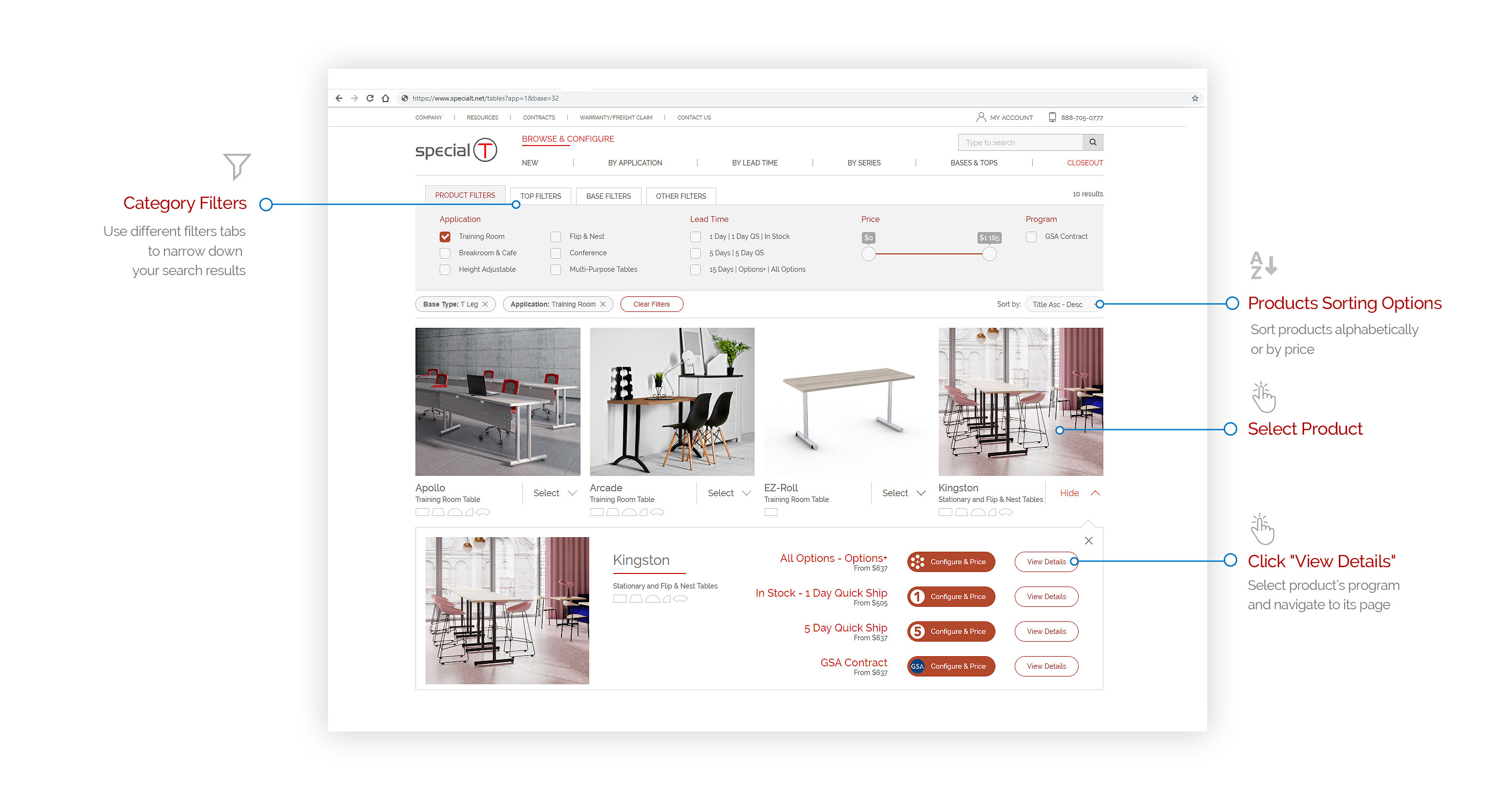 Chair - Special-T | Step #2 - Select Your Product
